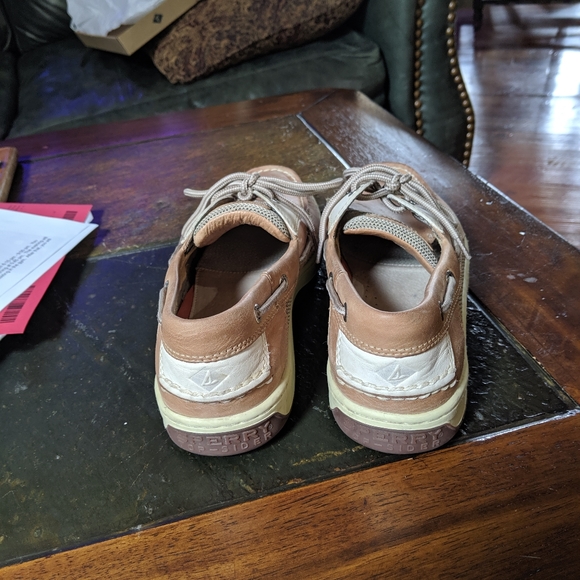 Men's Sperry topsider shoes size 8.5 tan/beige - Picture 4 of 5